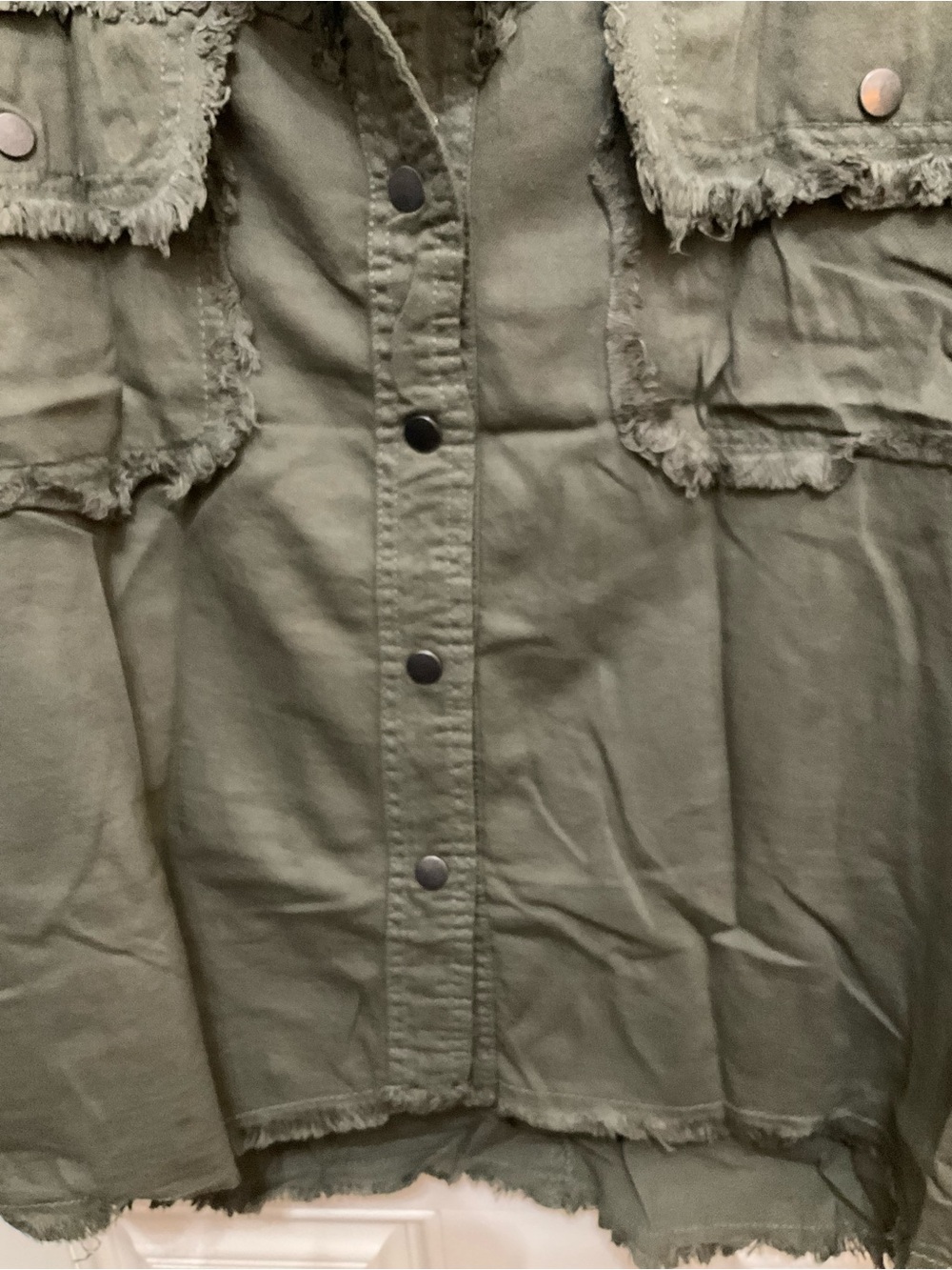 NWT Elan Devan Rock & Roll Oversized Jacket Olive XS New - Picture 6 of 10